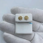 14K Gold Octagon Diamond Earrings - additional product view 4