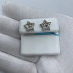 14K Gold Star Diamond Baguette Earrings - additional product view 6