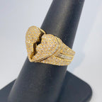 14K Gold Broken Heart Diamond Baguette Ring - additional product view 10
