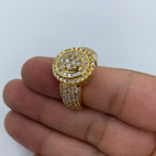 14K Gold Yellow Oval Diamond Baguette Ring - additional product view 4