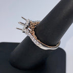 14K Gold Rose Accent Setting Diamond Ring - additional product view 5