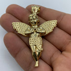14K Gold Baby Angel Pendant 2.5 in - additional product view 5