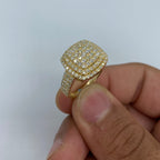 14K Gold Montana Square Diamond Ring in yellow gold - close-up product photo