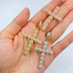 10K Gold Cross Diamond Pendant 2 in - additional product view 2