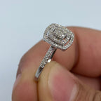 14K Gold Square Gap Diamond Engagement Ring - additional product view 5