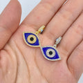 14K Gold Evil Eye Diamond Pendant in yellow gold - close-up product photo