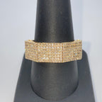 10K Gold 8.2mm Iced Diamond Ring - additional product view 9
