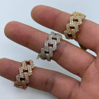 10K Gold Big & Bold Cuban Link Diamond Ring - additional product view 2