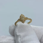 14K Yellow Gold Marquise Cut Diamond Engagement Ring - additional product view 3