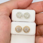 14K Gold 8mm Gaia Circle Diamond Earrings - additional product view 2