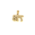 14K Gold 718 Area Code Diamond Pendant - additional product view 5