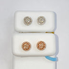 10K Gold Thick Circle Gap Diamond Earrings - additional product view 8
