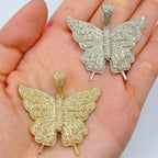 14K Gold Jumbo Butterfly Diamond Pendant - additional product view 2