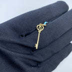 14K Gold Key Diamond Pendant - additional product view 4