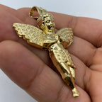 14K Gold Baby Angel Pendant 2.5 in - additional product view 8