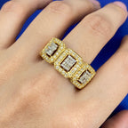 14K Gold Champion Rectangle Diamond Baguette Ring - additional product view 2