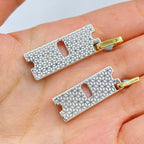 14K Gold Razor Diamond Pendant - additional product view 4