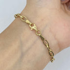 14K Gold 4mm Oval Link Bracelet 7.5 in - additional product view 3