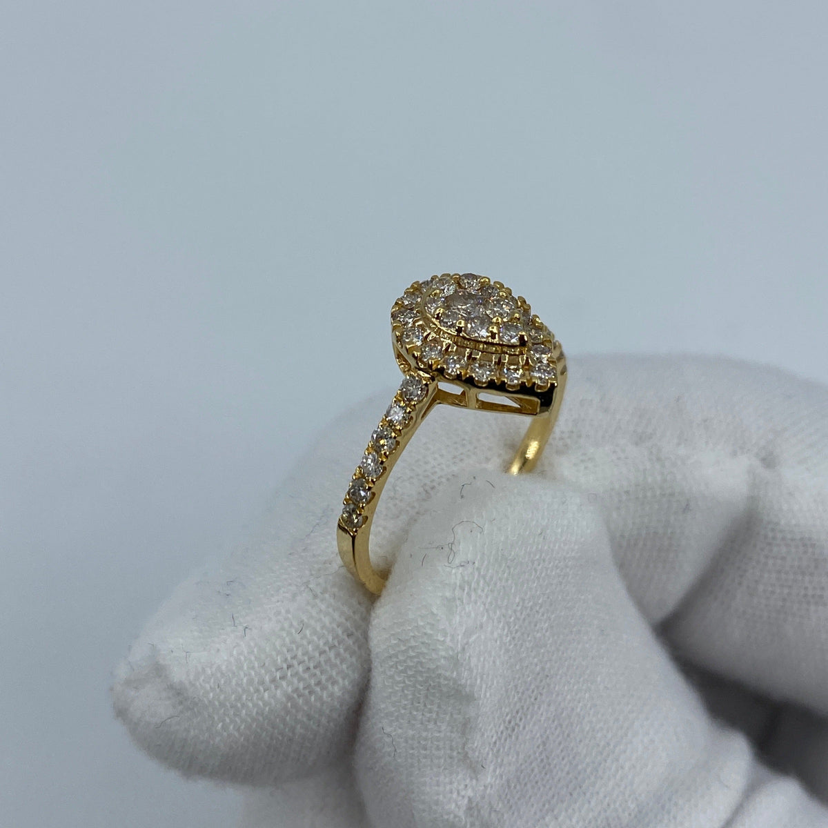 14K Gold Small Pear Shape Diamond Engagement Ring - additional product view 6