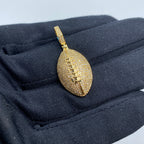 14K Gold Football Diamond Pendant - additional product view 4