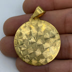 14K Gold Saint Caridad Del Cobre Round Medallion Pendant 1.75 in - additional product view 4