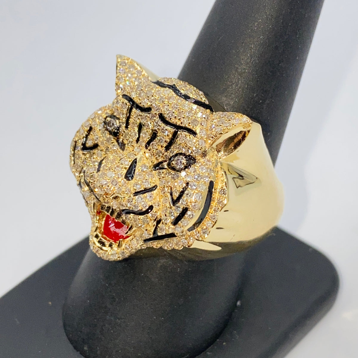 14K Gold Tiger Diamond Ring - additional product view 8