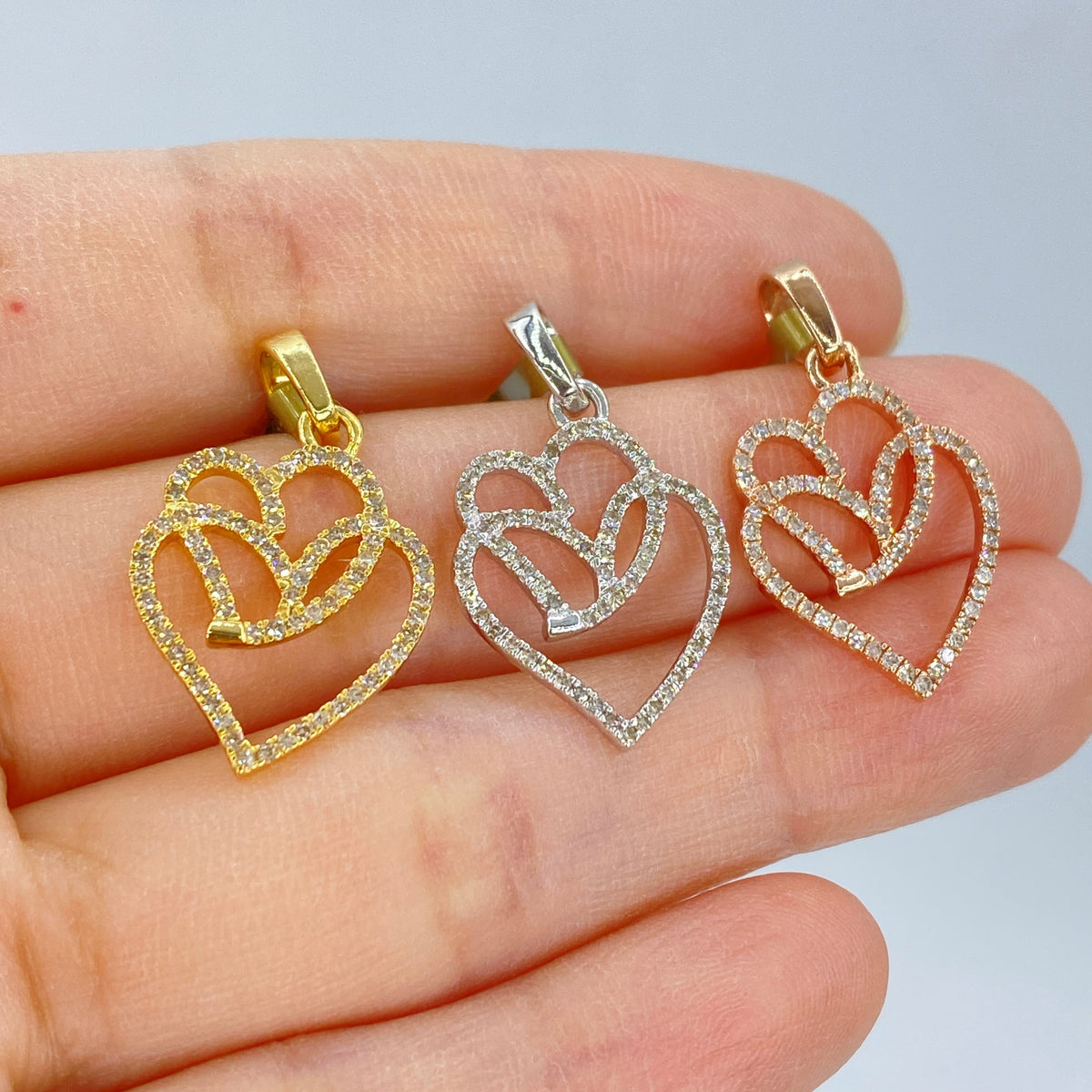 10K Gold Soulmate Heart Diamond Pendant - additional product view 3