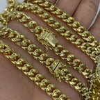 10K Gold 8mm Miami Cuban Link Diamond Chain 18–28 in - additional product view 4