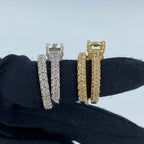 14K Gold Bloom Circle Diamond Engagement Ring with Stacking Band - additional product view 5