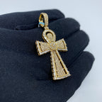 14K Gold Celtic Cross Diamond Baguette Pendant - additional product view 3