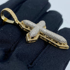 10K Gold Angelic Cross Diamond Pendant - additional product view 3