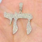 14K Chai Diamond Pendant - additional product view 10