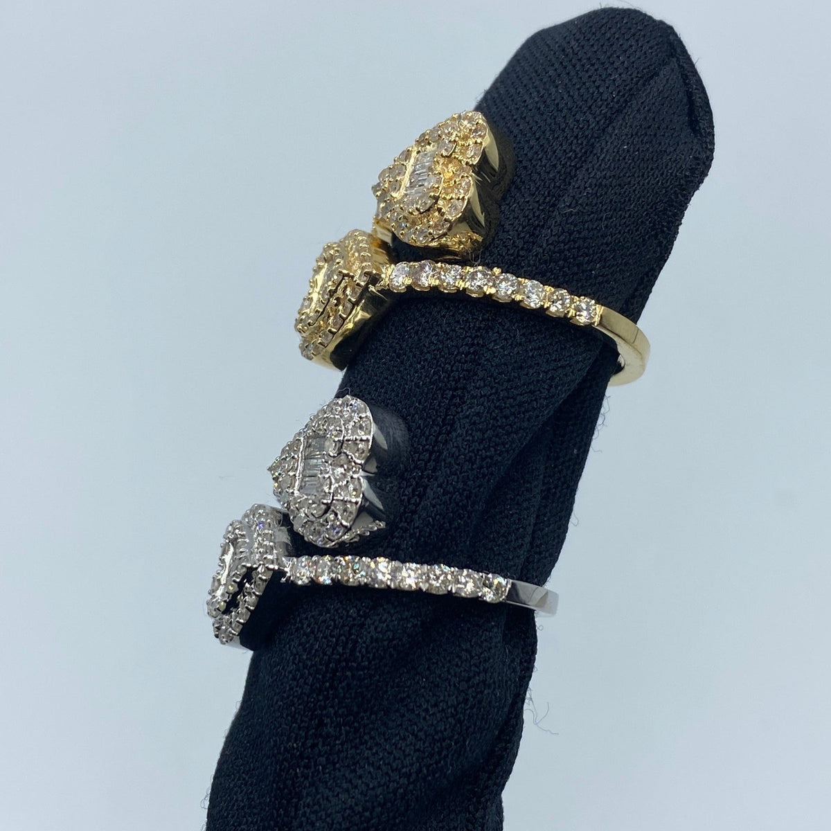 14K Gold Heart Bangle Diamond Ring - additional product view 4