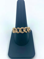 14K Gold & Diamonds Eternity Cuban Ring - additional product view 2
