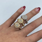 14K Gold Amore Halo Circle Diamond Engagement Rings - additional product view 2