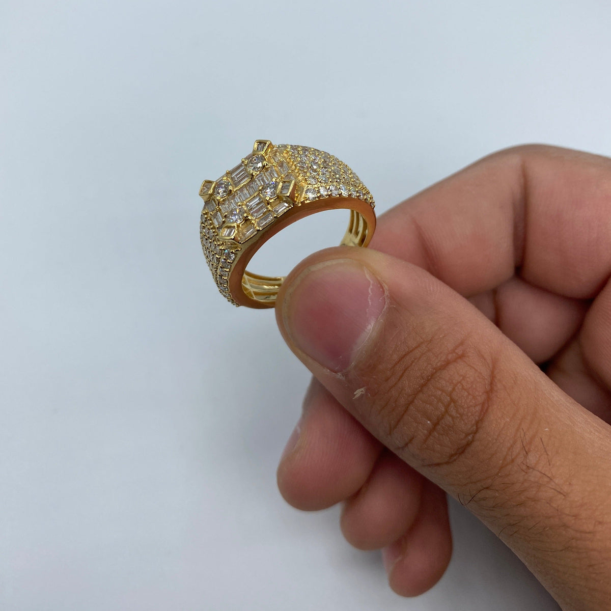 14K Gold Sahara Diamond Baguette Ring 3.9 Ct - additional product view 4