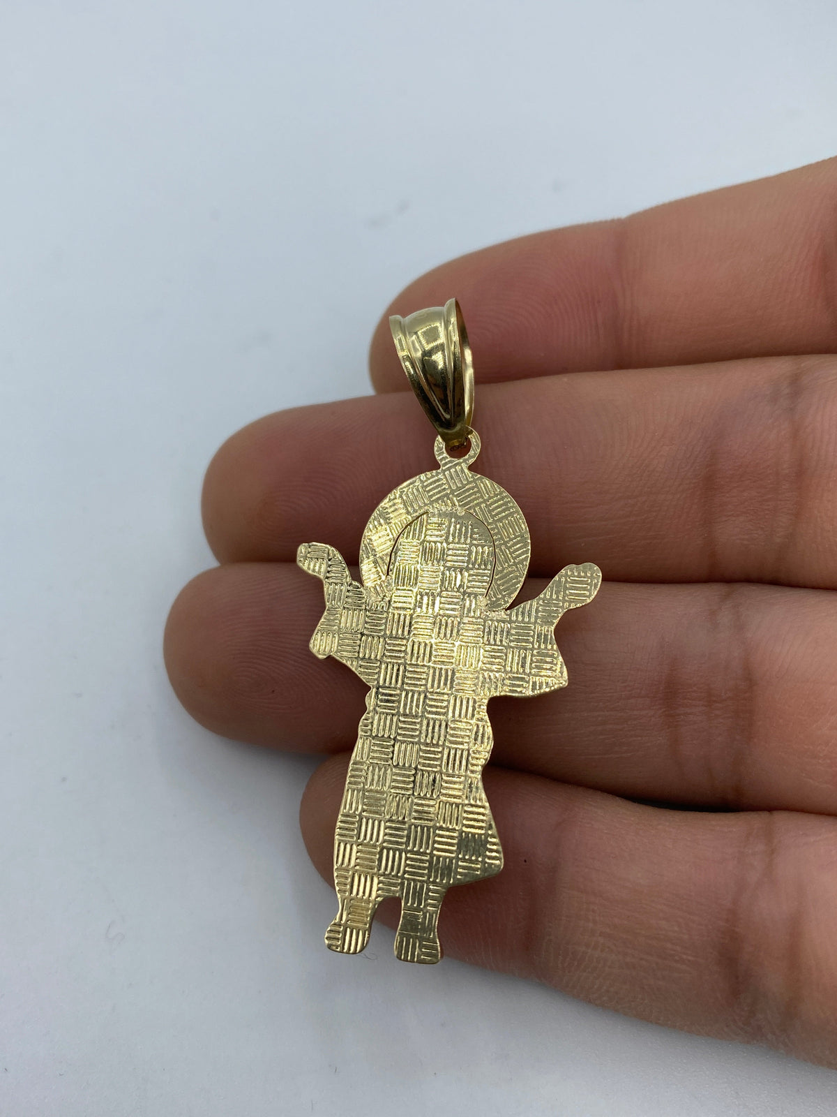 14K Gold Baby Jesus Pendant - additional product view 4