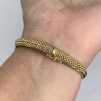 14K Gold Braided Diamond Bracelet - additional product view 5