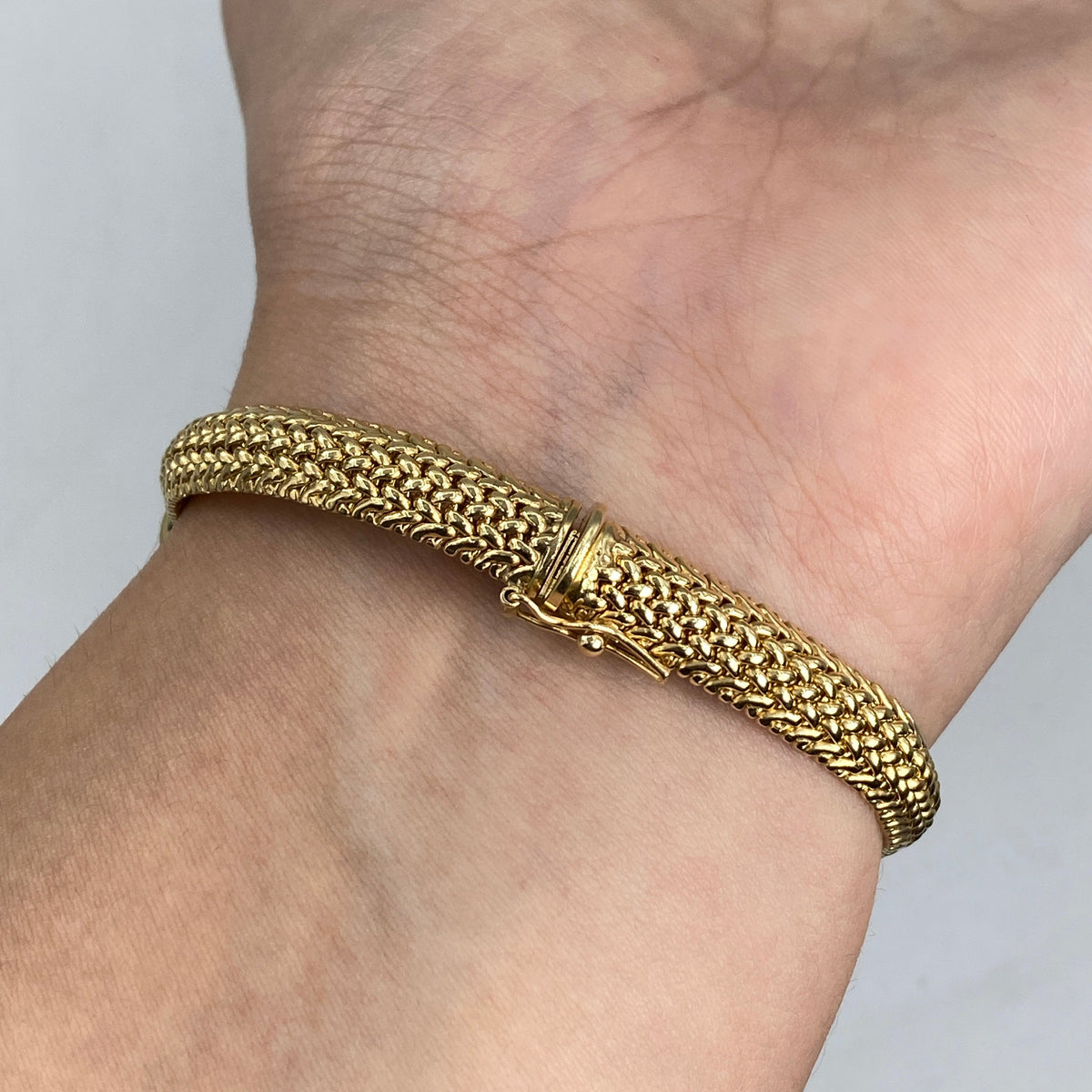 14K Gold Braided Diamond Bracelet - additional product view 5