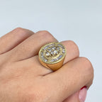 14K Gold Diamond Baguette Cut Signet Ring - additional product view 3