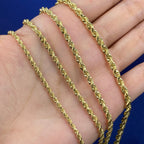 Rope Chain Necklace Real 10K Yellow Gold Full Collection - additional product view 3