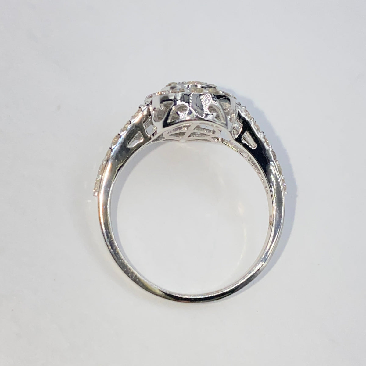 14K Gold Pear Halo Diamond Engagement Ring - additional product view 6