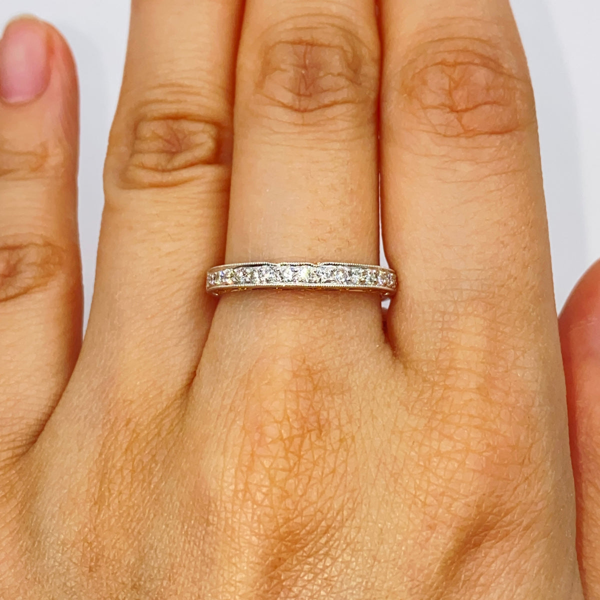 Platinum Verona Diamond Band Ring - additional product view 3