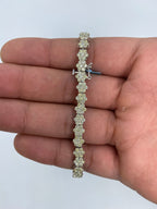 14K Gold 5.5mm Flower Diamond Bracelet 8.5 in - additional product view 5