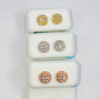 14K Gold Titan Circle Diamond Baguette Earrings - additional product view 7