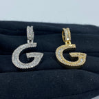 14K Gold Initial G Diamond Baguette Pendant - additional product view 4