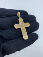 14K Gold Cross Diamond Pendant - additional product view 3