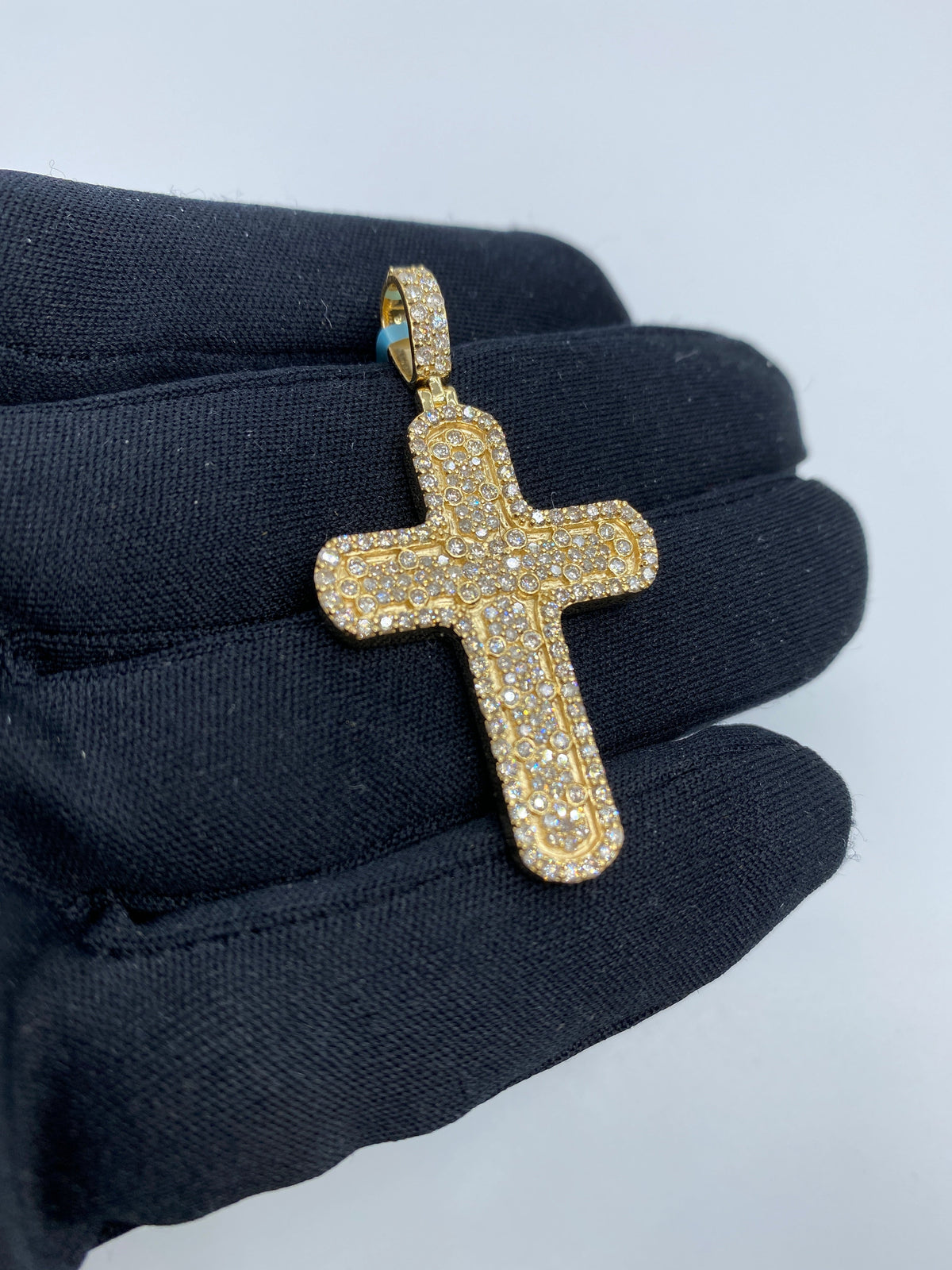 14K Gold Cross Diamond Pendant - additional product view 3