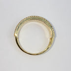 10K Gold 8mm Iced Pave Ring Diamond Band - additional product view 10