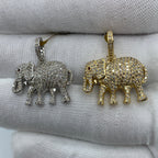 10K Gold Elephant Diamond Pendant - additional product view 8
